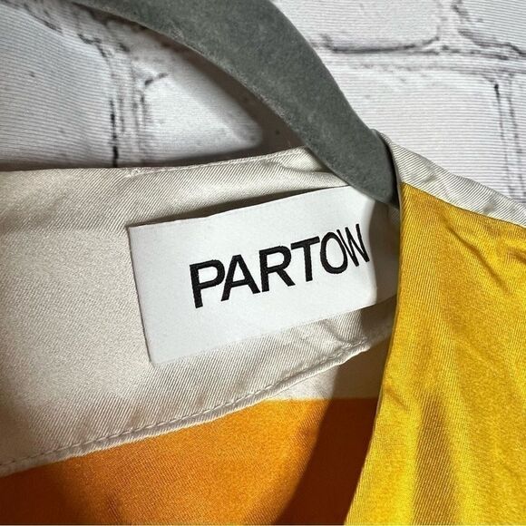 NEW Partow colorblock printed silk wrap tie midi kaftan dress size 6 - Picture 8 of 14